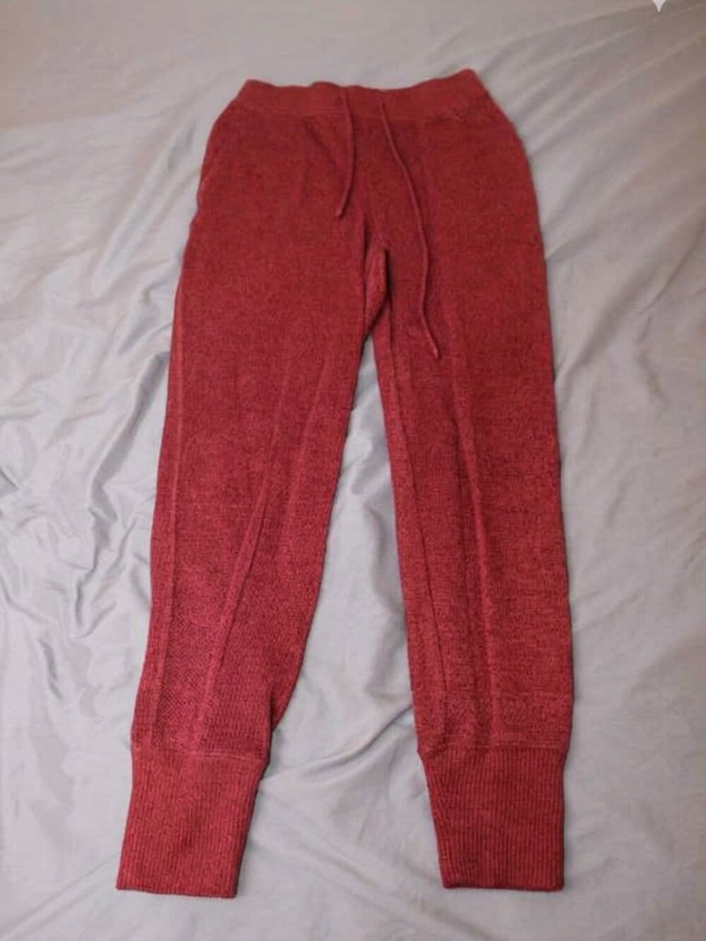 Gilly Hicks Burgundy Red Cozy Knit Drawstring Jogger Lounge Pants Size Small